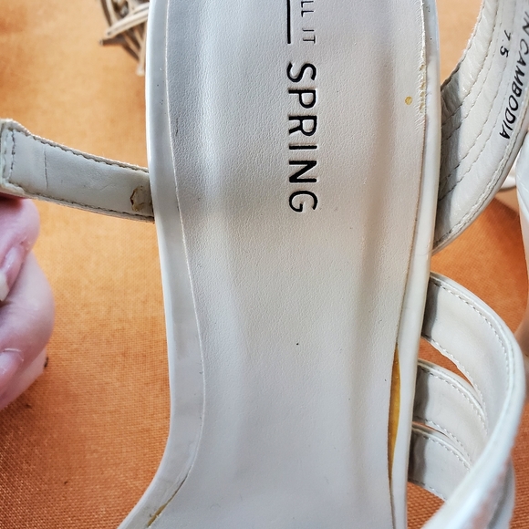 Strappy Cream Heels - Picture 3 of 9